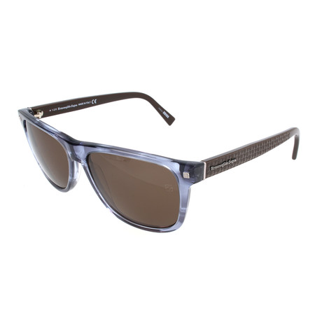 Men's EZ0074 Sunglasses // Blue + Dark Brown