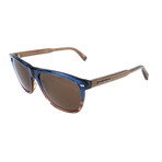 Men's EZ0041 Sunglasses // Blue + Brown