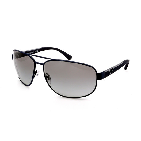 Emporio Armani // Men's EA2036-318811 Sunglasses // Black + Matte Blue + Gray Gradient
