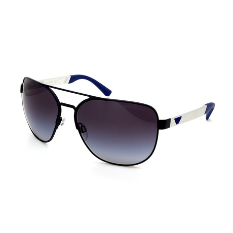 Emporio Armani // Men's EA2064-31318G Sunglasses // Black + Matte Blue + Gray Gradient
