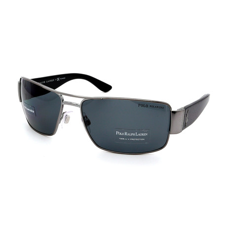 Polo // Men's PH3041-900281 Polarized Sunglasses // Silver + Black + Gray