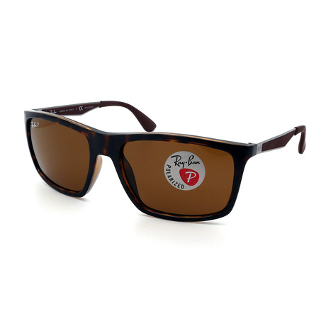 Ray-Ban // Men's RB4228-710-83 Polarized Sunglasses // Brown + Havana