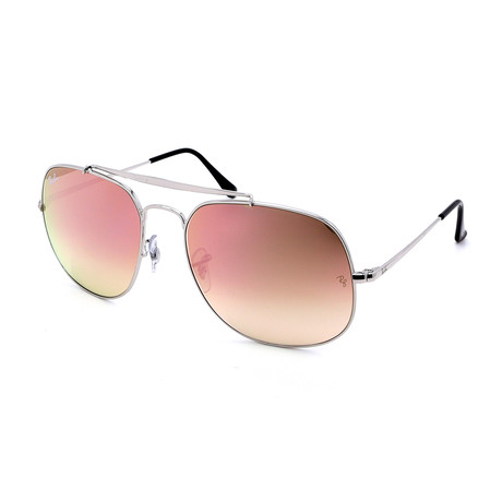 Ray-Ban // Unisex RB3561-3-7O Sunglasses // Silver + Pink Mirror