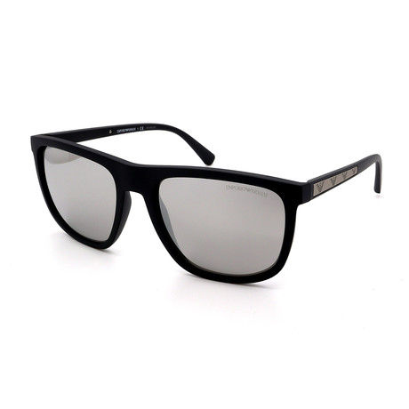 Emporio Armani // Men's EA4124-50426G Sunglasses // Matte Black + Silver