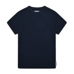 Bubble Texture Crew Neck T-Shirt // Navy (L)