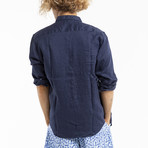 Linen Shirt // Navy (XL)