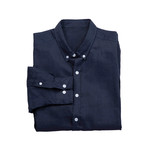 Linen Shirt // Navy (XL)
