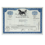 Sports & Entertainment Collection: Set of 6 Stock & Bond Certificates (1920's - 1990's)