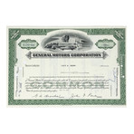 Automobile Collection: Set of 5 Automotive Company Stock Certificates with Prints (1920's - 1970's)