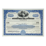 100 Years of the Standard Oil Company: Set of 4 Stock Certificates (1870's - 1970's)