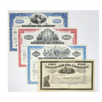 100 Years of the Standard Oil Company: Set of 4 Stock Certificates (1870's - 1970's)