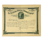 Set of 2 Stock Certificates // Oil Creek Gas, Mineral, & Mining Co. (Unissued) and Oil Creek & Allegheny River Rail Way Co. // 1870s-1890s