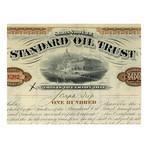 John D. Rockefeller & Henry Flagler Signed 1888 Standard Oil Trust Stock Certificate