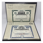 Great American Corporations: Presentation Set of 25 Stock Certificates in Deluxe Display Portfolio with Histories (1920's - 1970's)