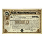 Great American Railroads: Set of 6 Bond Certificates (1890's - 1950's)