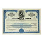 Aviation Collection // Set of 6 Airline Company Stock Certificates // 1950s - 1970s