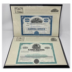 Great American Railroads: Presentation Set of 25 Stock & Bond Certificates in Deluxe Display Portfolio with Histories (1920's - 1970's)