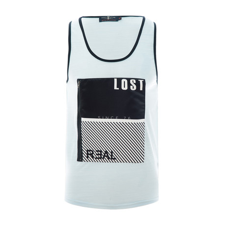 Lost Graphic Tank Top // Sky (S)