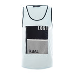 Lost Graphic Tank Top // Sky (M)