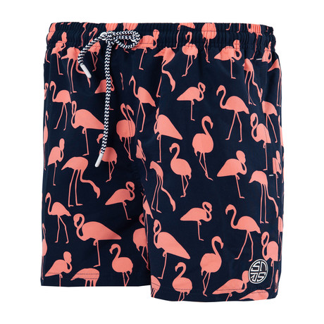 Flamingo Swim Trunks // Navy (S)