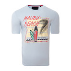 Malibu Beach Graphic Tee // Blue (M)