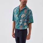 Cactus Button Down Shirt // Multicolor (S)