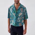 Cactus Button Down Shirt // Multicolor (M)