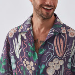 Cactus Button Down Shirt // Purple (XL)