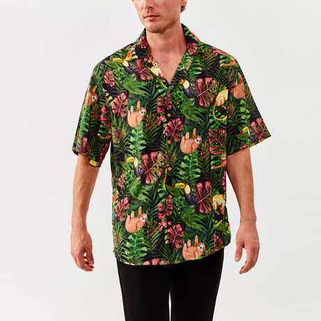 Jungle Button Down Shirt // Green (S)