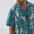 Cactus Button Down Shirt // Multicolor (L)