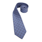 Clint Handmade Silk Tie // Blue + White