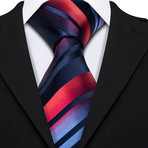 Baker Handmade Silk Tie // Navy + Red