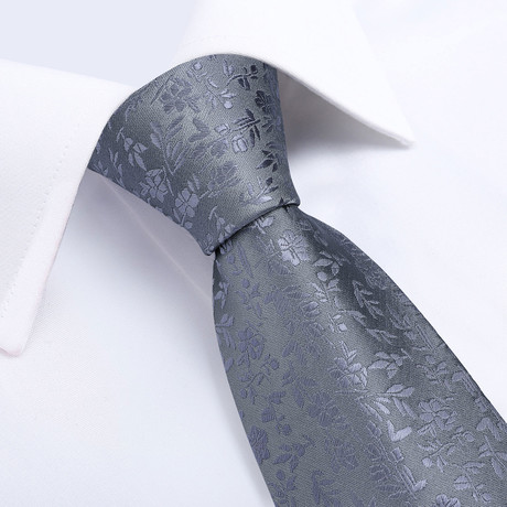Salvator Handmade Silk Tie // Steel