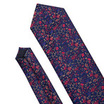 Marlon Handmade Silk Tie // Navy + Red