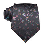 Shadow Handmade Silk Tie // Charcoal + Iridescent
