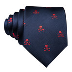Fargo Handmade Silk Tie // Navy + Red