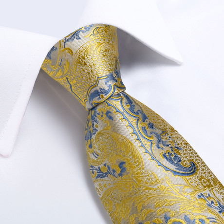 Sistine Handmade Silk Tie // Gold