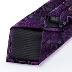 Venus Handmade Silk Tie // Black + Purple