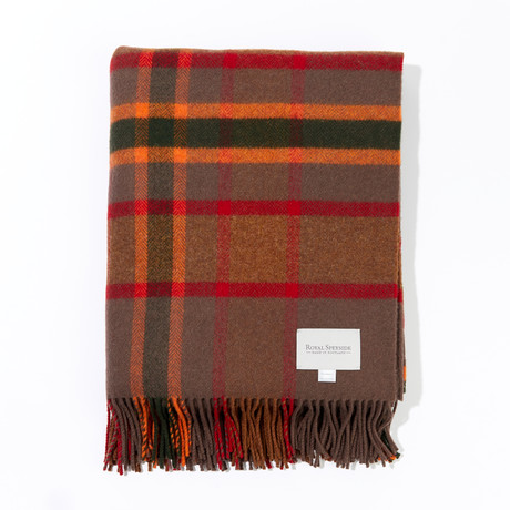 Wool Throw // Brown + Red