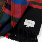 Wool Throw // Red + Blue