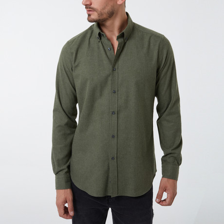 Ald Button Up Shirt // Dark Green (XS)