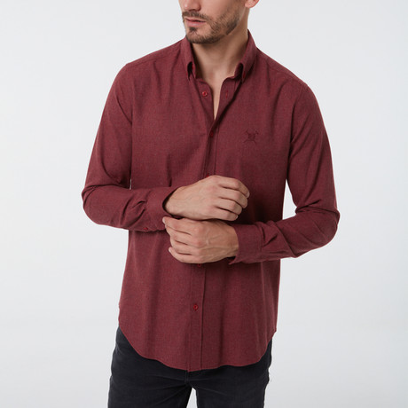Ald Button Up Shirt // Bordeaux (XS)