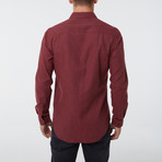 Ald Button Up Shirt // Bordeaux (X-Large)