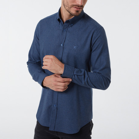 Ald Button Up Shirt // Navy (XS)