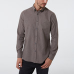 Ald Button Up Shirt // Brown (Large)