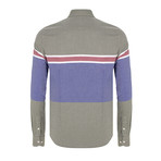 Auden Cavill // Color Block Button-Up Shirt // Khaki (3XL)