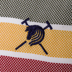 Auden Cavill // Three Stripe Button-Up Shirt // Blue (M)