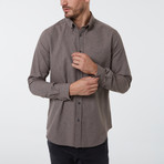 Ald Button Up Shirt // Brown (Small)
