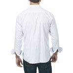 Warriors & Scholars // Angel Long-Sleeve Button Down Shirt // White (S)