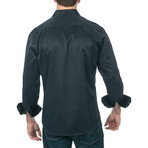 Warriors & Scholars // Jax Long-Sleeve Button Down Shirt // Black (XL)